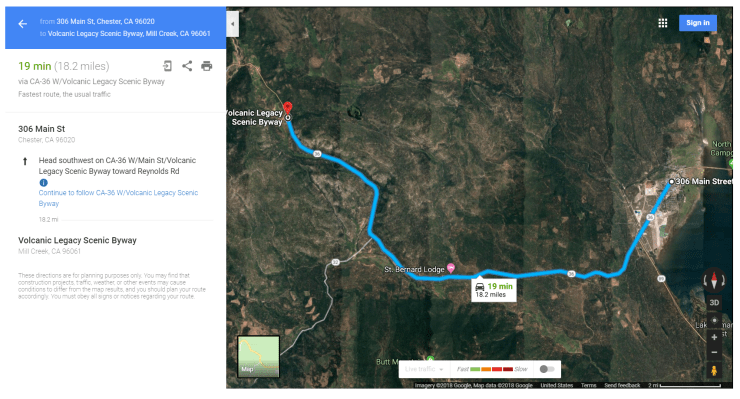Map Chester to Childs Meadows.png